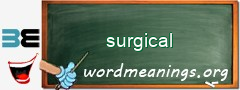 WordMeaning blackboard for surgical
